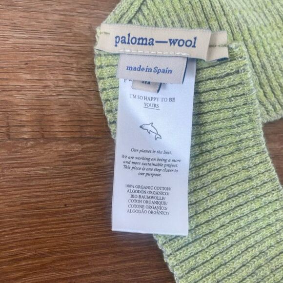 Paloma Wool Drew Ribbed Knit Top and Gaetana Shorts Set Willow Green Size Medium - Picture 10 of 11